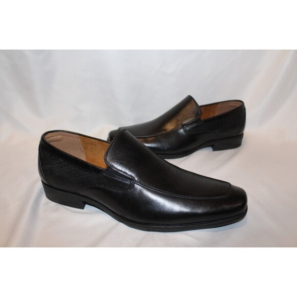 Florsheim Jackson Men's Comfort Slip on Leather Dress Shoes Black sz 11 Wide NIB - Picture 2 of 5